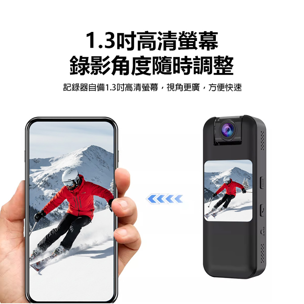 MD-AG13 4G視訊背夾式高畫質攝影機(500萬像素拍照 2K錄影 1.3吋螢幕 視訊通話 支援256G卡)